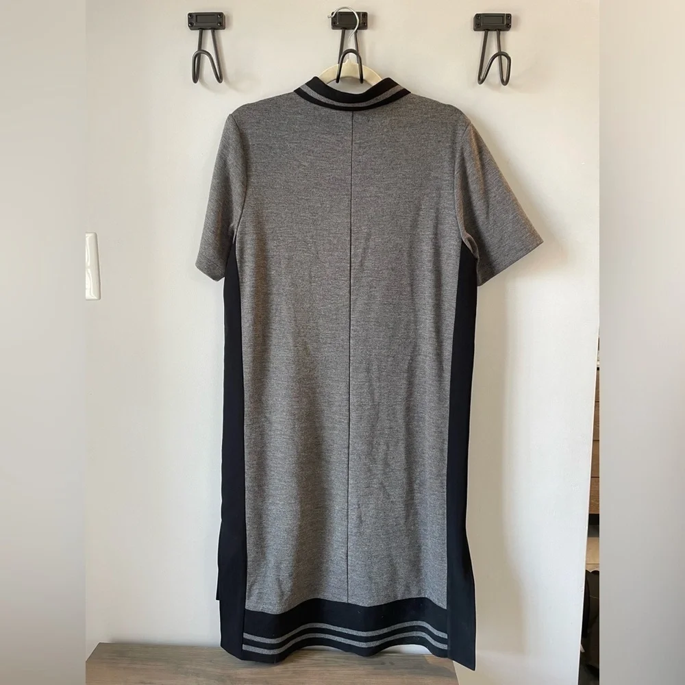 Public School, gray and black polo shirt dress, high-low hemline, size M, EUC - Picture 3 of 8
